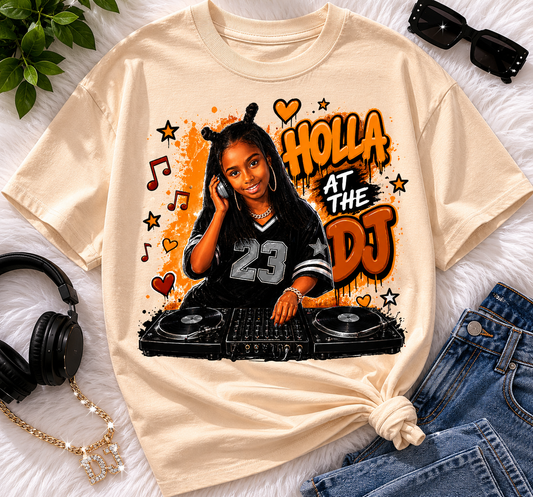 Ximena P “Holla at the DJ” Cartoon T-Shirt